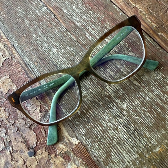 Fendi Green and Brown Eyeglasses - Picture 3 of 7